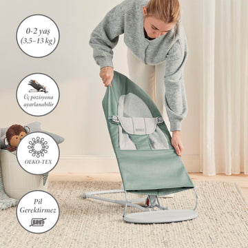BabyBjörn Balance Soft Ana Kucağı Light Sage / Grey