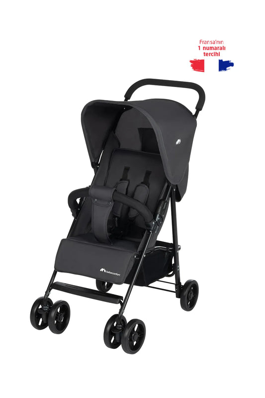Bebeconfort Foggy Ultra Kompakt Tek Elle Katlanabilen Baston Bebek Arabası Mineral Graphite