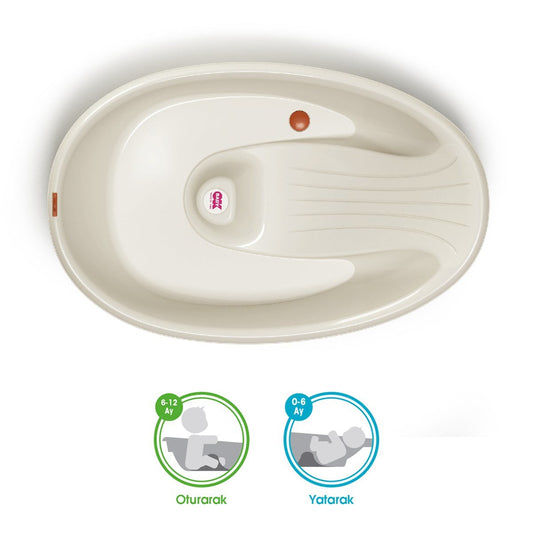 OkBaby Bella Çift Yönlü Banyo Küveti 0-12 ay / Beyaz