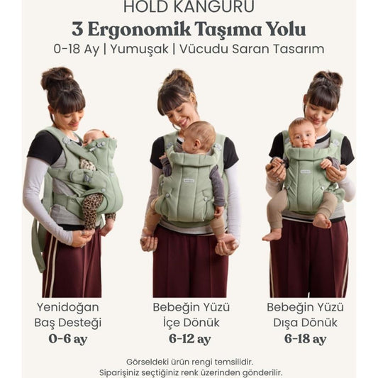 2’li Set Begin Ana Kucağı & Kanguru Hold Mesh Dark Grey
