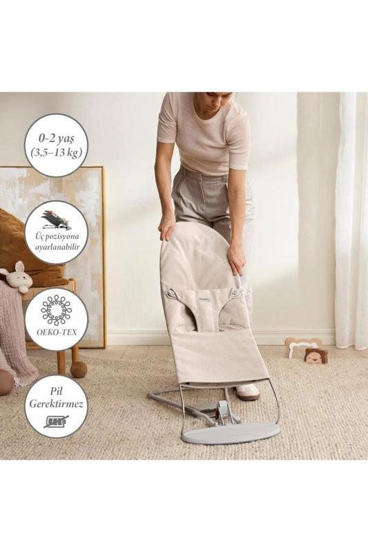2’li Set Bliss Ana Kucağı & Kanguru Harmony Woven Melange Light Beige