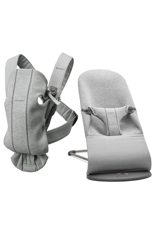 2'li Set Bliss Ana kucağı & Kanguru Mini 3D Jersey Light Grey