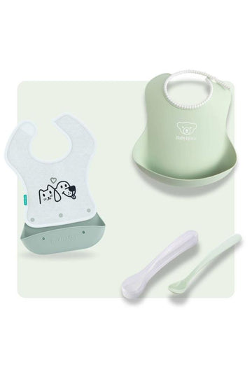 BabyBjörn & 3'lü Beslenme Seti - Powder Green