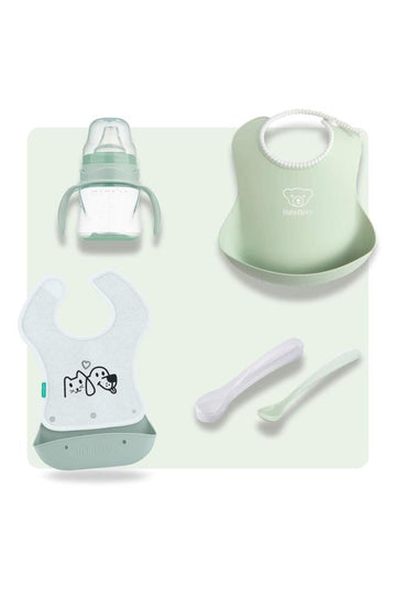 BabyBjörn & 4'lü Beslenme Seti - Powder Green