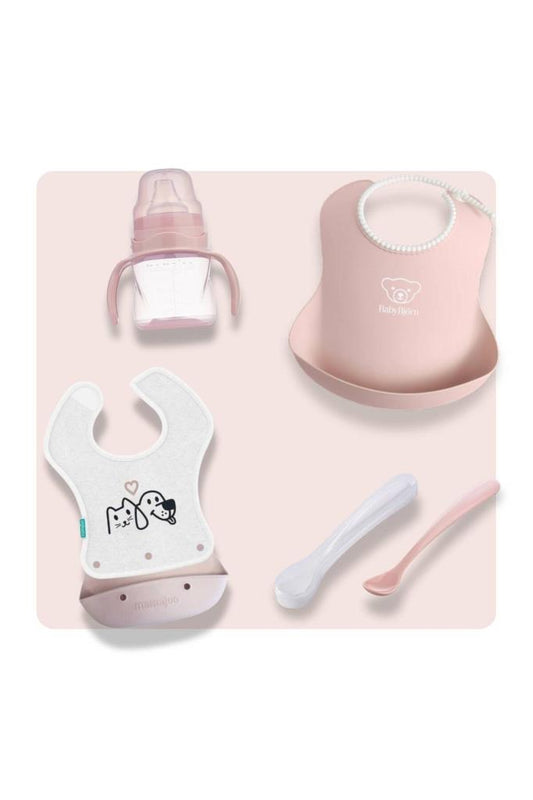 BabyBjörn & 4'lü Beslenme Seti - Powder Pink