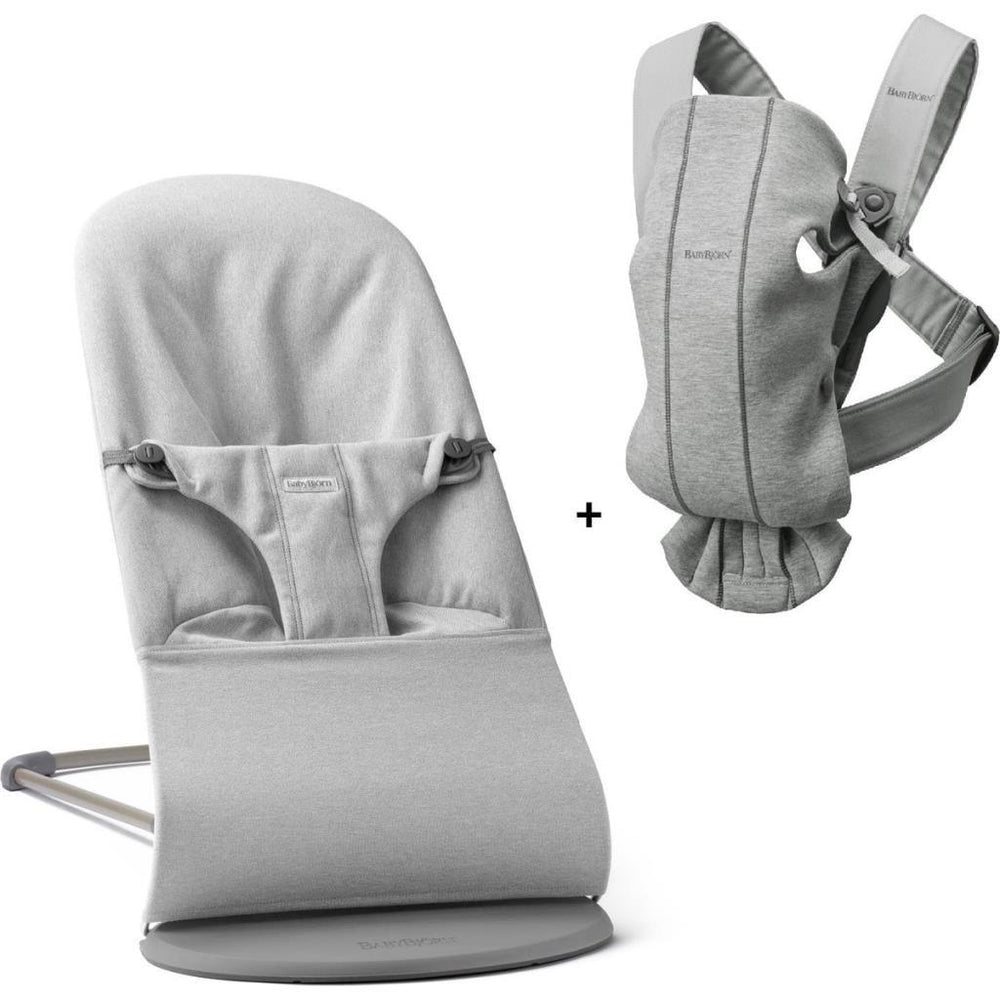 Babybjörn Balance Bliss Ana Kucağı Woven Melange & Kanguru Mini 3D Cotton Yeni Doğan Seti / Light Grey