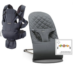 BabyBjörn Bliss Ana Kucağı Cotton Oyuncaklı / Anthracite & Babybjörn Kanguru Move 3D Mesh / Anthracite
