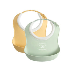 BabyBjörn 2´li Yumuşak Plastik Mama Önlüğü Powder Yellow / Green