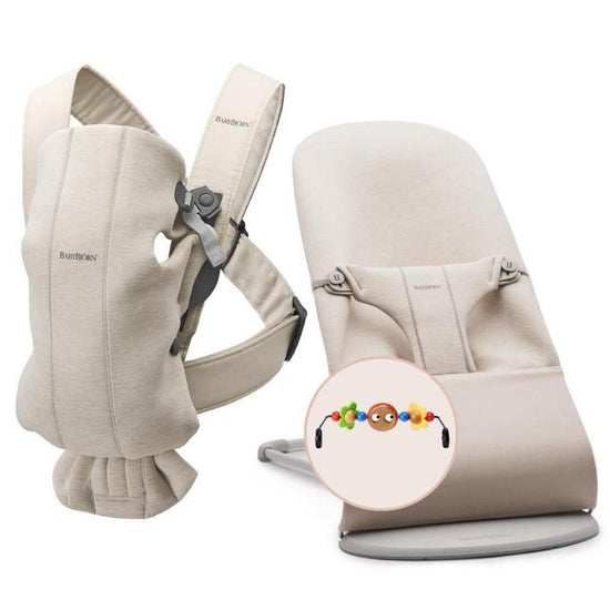 Balance Bliss Ana Kucağı Cotton 3D Jersey Oyuncaklı & Kanguru Mini Cotton 3D Jersey / Light Beige - Baby Baby Bebek Mağazaları