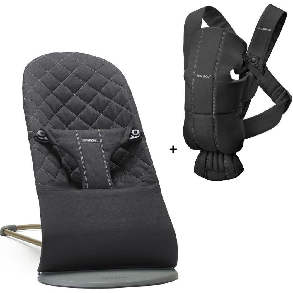 Balance Bliss Ana Kucağı & Kanguru Mini 3D Cotton Yeni Doğan Seti /black