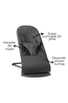 Balance Soft Woven Jersey Tri-Fabric Dark Grey & Kanguru Harmony Mesh Antracite