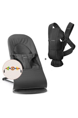 Balance Soft Woven Jersey Üçlü Kumaş Oyuncaklı Yenidoğan Seti  / Dark Grey