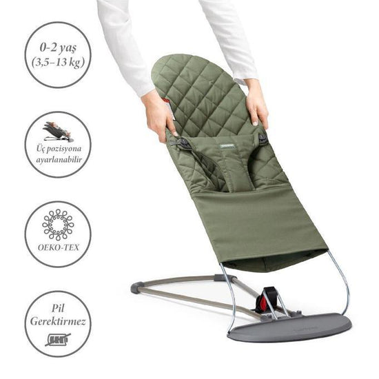 Bliss Ana Kucağı Cotton Oyuncaklı / Dark Green - Baby Baby Bebek Mağazaları