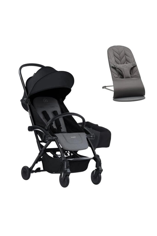 Bliss Ana Kucağı Petal Woven Anthracite & Bumprider Connect³ Bebek Arabası Black-Grey Mela