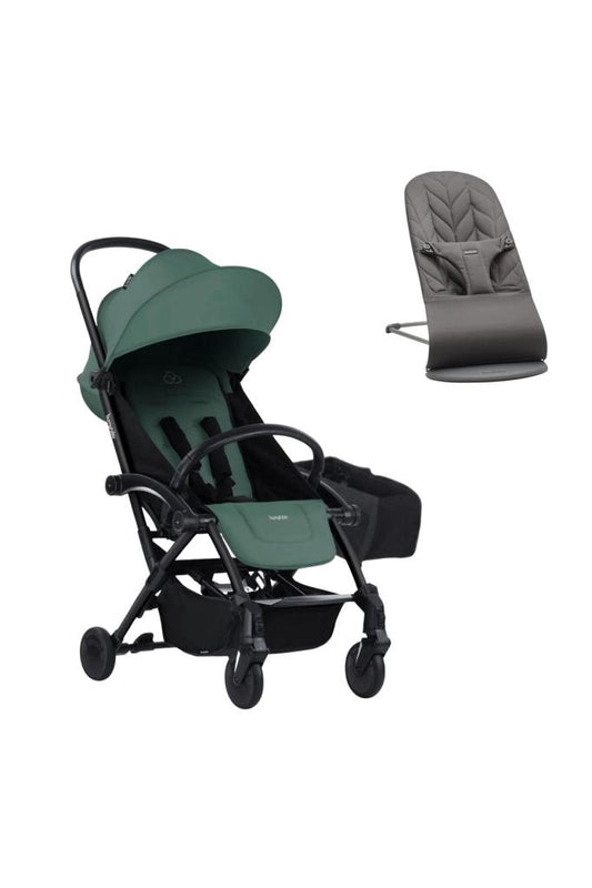 Bliss Ana Kucağı Petal Woven Anthracite & Bumprider Connect³ Black-Olive Bebek Arabası - Y