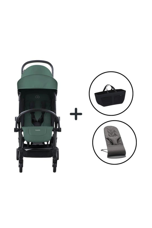 Bliss Ana Kucağı Petal Woven Anthracite & Bumprider Connect³ Black-Olive Bebek Arabası - Y