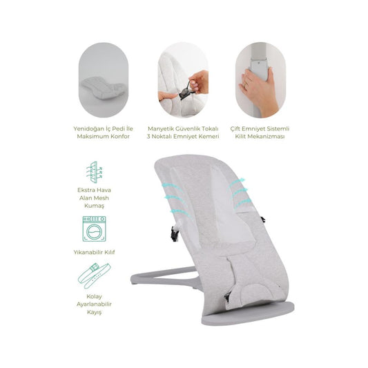 Bouncer Side Ana Kucağı - Pink & Ana Kucağı Oyuncağı - Koala Color