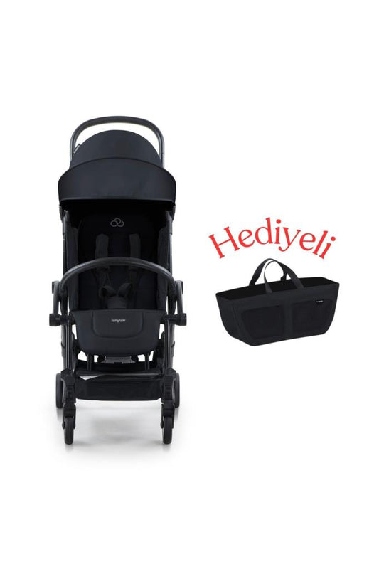 Connect 3 Bebek Arabası / Black-Grey Melange Yan Düzenleyici Çanta Hediyeli