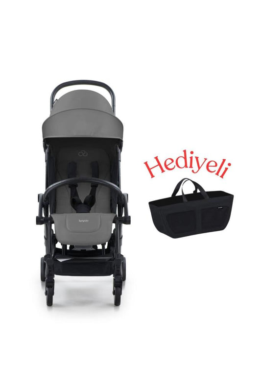Connect 3 Bebek Arabası / Black-Grey Yan Düzenleyici Çanta Hediyeli