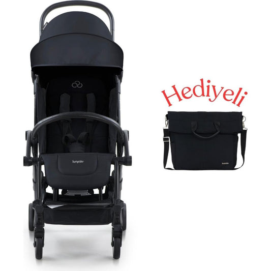 Connect³ Bebek Arabası Black & Black & Yan Bakım Çantası Hediyeli