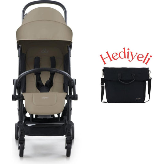 Connect³ Bebek Arabası Black-Sand & Yan Bakım Çantası Hediyeli