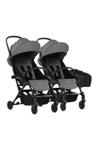 Connect³ İkiz Bebek Arabası / Black - Grey & Yan Düzenleyici Çanta Hediyeli