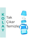 Damlatmaz Eğitici Kulplu Bardak, 160 Ml, Mavi, 6 Ay , 1 Adet