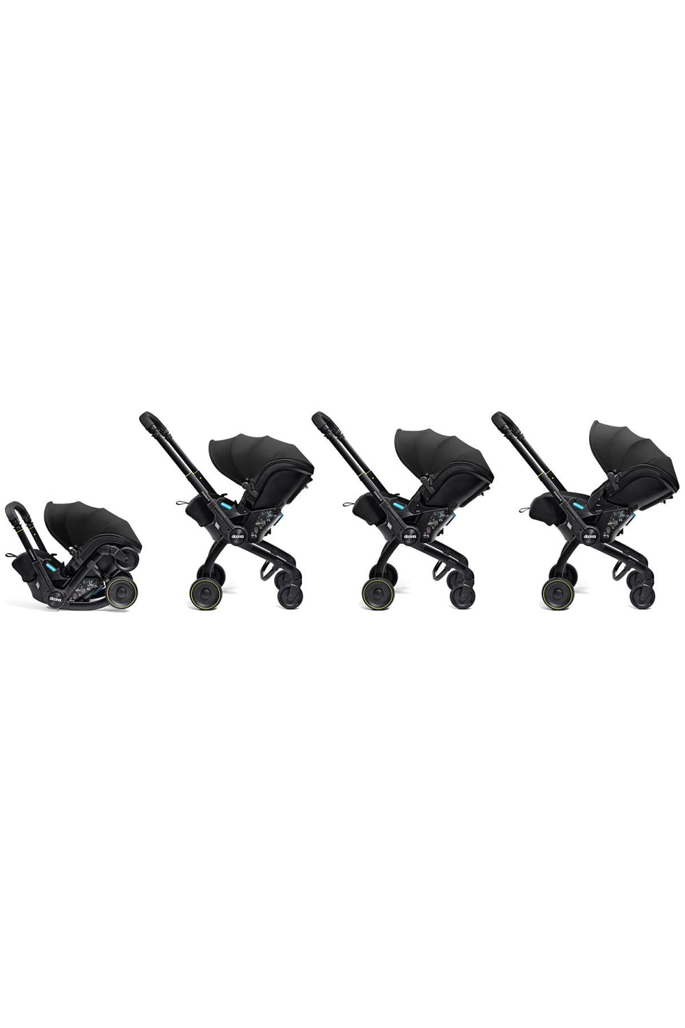 X Bebek Arabasına Dönüşen Tekerlekli gr 0 I-size 3 Yatış Pozisyonlu Ana Kucağı Oto Koltuğu - Nitro Black