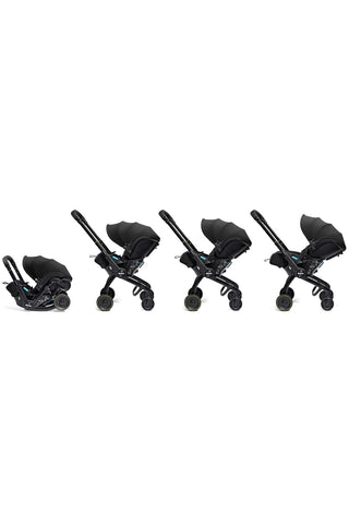 X Bebek Arabasına Dönüşen Tekerlekli gr 0 I-size 3 Yatış Pozisyonlu Ana Kucağı Oto Koltuğu - Nitro Black