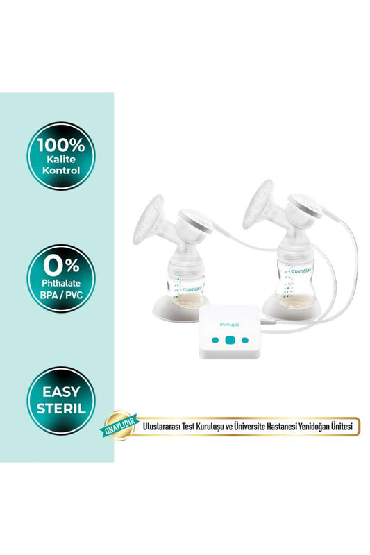 Elektrikli USB Çiftli Göğüs Pompası 250 ml | 20 Kademe Ayarı