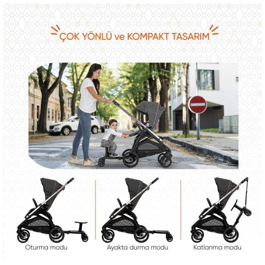 Hero Bebek Arabaları Için Oturaklı 2. Çocuk Aparatı Elephant