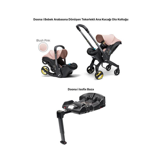 I Bebek Arabasına Dönüşen I-Size Ana Kucağı Oto Koltuğu + Isofix Baza