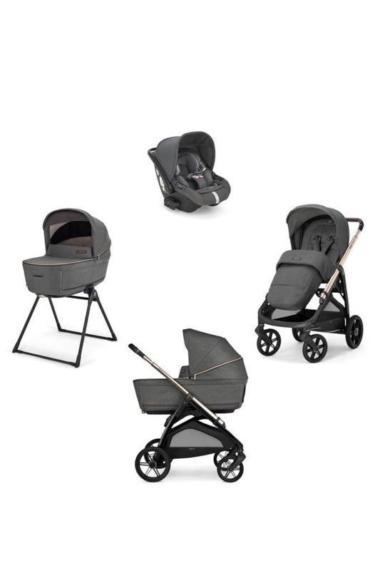 Inglesina Aptica Glam Bebek Arabası Ve Darwin Recline Ana Kucaklı, Portbebeli, Stantlı 4'lü Sistem - Velvet Grey