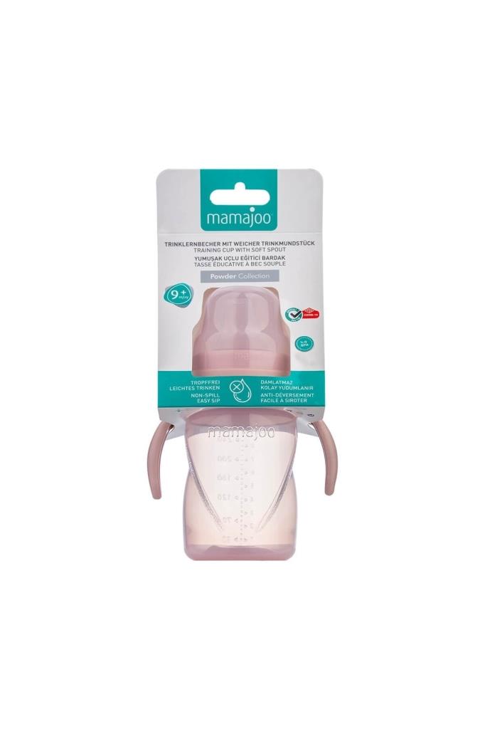 Kulplu Akıtmaz Eğitici Bardak Powder Pink 270 ml & Anti Kolik Bardak Ucu