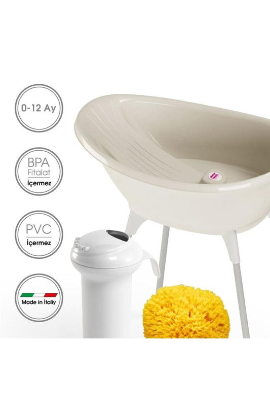 Okbaby Bella Çift Yönlü Banyo Küveti Seti 0-12 Ay / Beyaz
