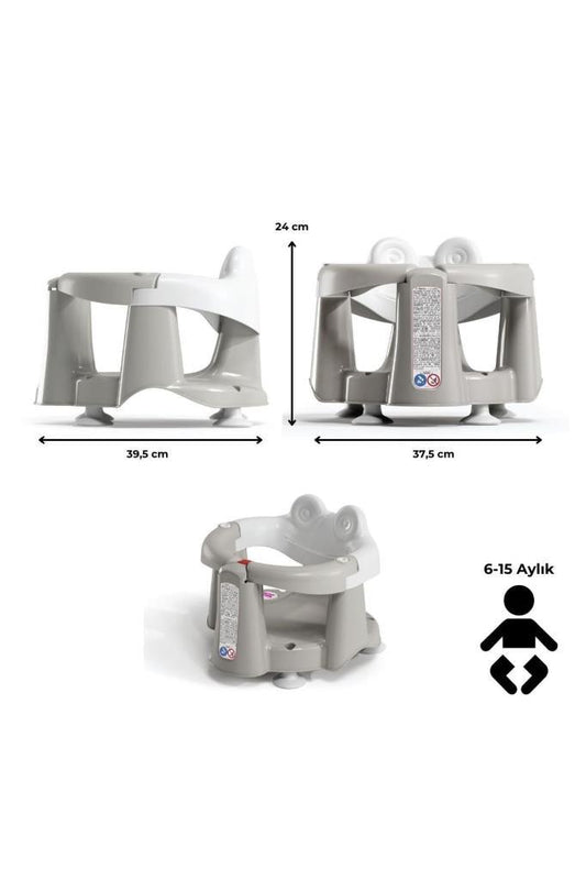 Okbaby Crab Banyo Oturağı & Bebek Duşu & Hippo Banyo Siperliği / A.gri - Baby Baby Bebek Mağazaları
