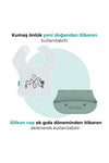 Silikon & Kumaş Katlanır Mama Önlüğü | 2-in-1 Powder Green
