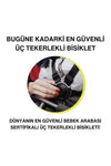 STR3 Plus 5’i 1 Arada Modüler Katlanabilir Bebek Arabası ve Üç Tekerlekli Bebek Bisikleti - Green