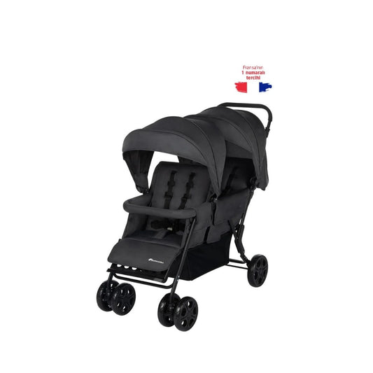 Bebeconfort Teamy Ikiz Bebek Arabası 0-22 kg Mineral Graphite