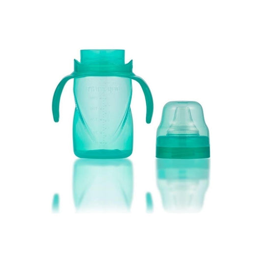 Yumuşak Uçlu Damlatmaz Eğitici Bardak 270ML / Yeşil